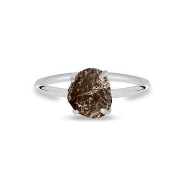 Imagem de Aliança Quartzo Cristal Fumê - Cristal Natural, Prata 925