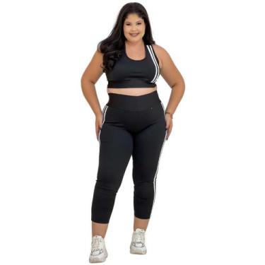 Imagem de Conjunto Feminino Academia Plus Legging Corsario e Top Fitness - WM, G
