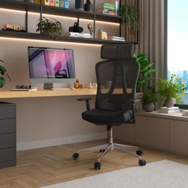 Imagem de Cadeira Presidente Escritório Ergonômica Gogo Chair GO-350 - Preta