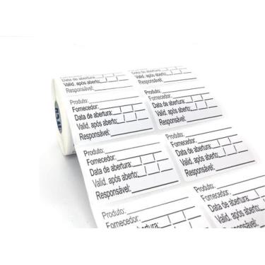 Imagem de Etiqueta 60X40mm Controle de alimentos em papel couche 1000 ETQ MOD 1 