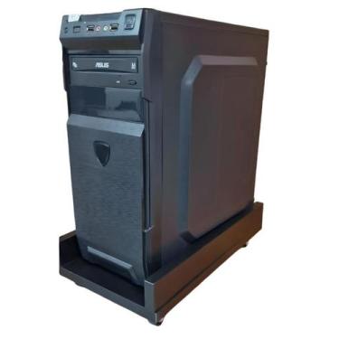 Imagem de Suporte para CPU Em MDP 15mm Com Rodinhas 40cm x 23cm Preto Ofertamo