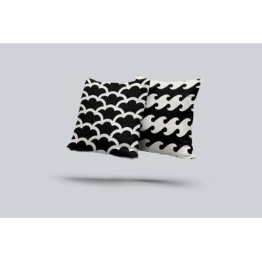 Imagem de Kit 2 Almofadas Com Enchimento Abstrato PB - Core Decore
