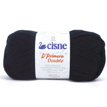 Imagem de Lã D'Primeira Double Cisne 80g, 00N Preto
