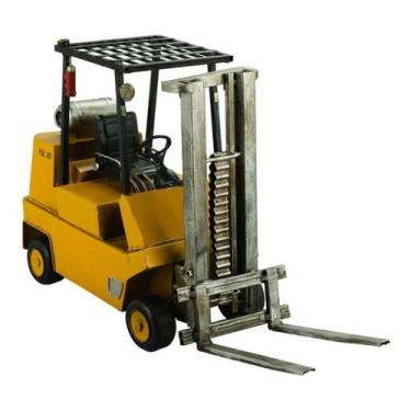 Imagem de Empilhadeira Amarela 26x13.5x41cm Estilo Retrô - Vintage - Tasco