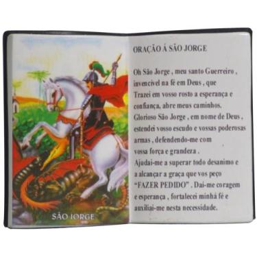 Imagem de Livro de Oração São Jorge Resina Porta Caneta 15cm - Zona Livre