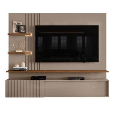 Imagem de Painel Home Suspenso Atena para TV até 65 - Madetec, Fendi/Naturale