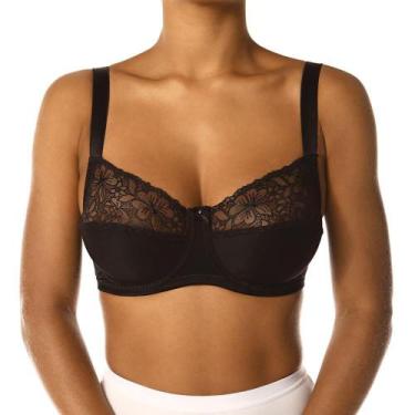 Imagem de Sutiã Preto DeMillus 74600 Taça C, Preto, 52C