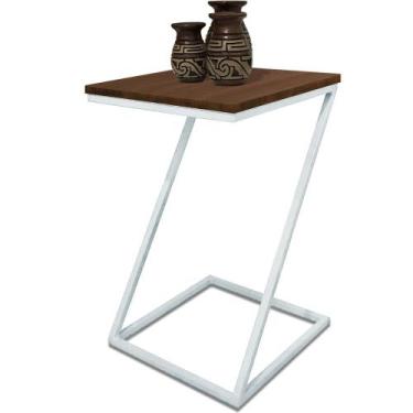 Imagem de Mesa De Canto Modelo Industrial Lateral em Z Sieger Decoração Para Sal