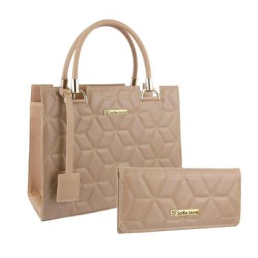 Imagem de Bolsa Feminina Transversal Tote Moda Casual + Carteira Kit - Selfie St