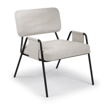 Imagem de Poltrona Ipê com Braço Aço Carbono Preto  - Drop mobiliário