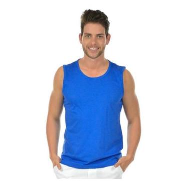 Imagem de Regata Masculina Machão Algodão Premium - Vesttuario, Azul royal, P