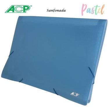 Imagem de Pasta Sanfonada A4 12 Divisórias Azul Pastel 1727 ACP