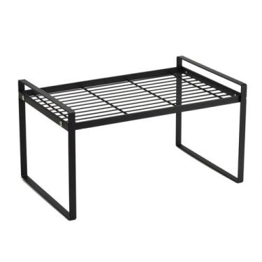 Imagem de Rack Organizador de Prateleira Armários 32cm Preto Fosco - Wincy
