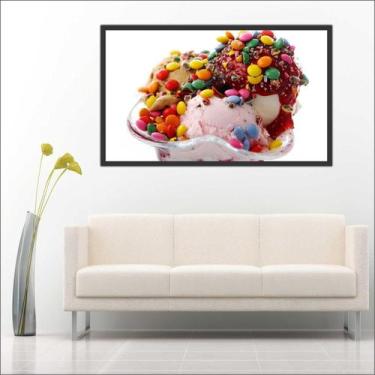 Imagem de Quadro Decorativo Sorveterias Sorvete Gourmet Com Moldura TT06 - Vital