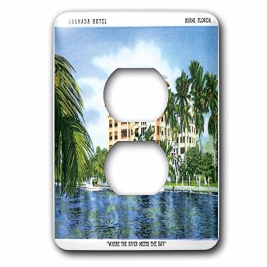 Imagem de 3dRose lsp_169756_6 Granada Hotel, Miami, Flórida, onde o rio encontra a baía