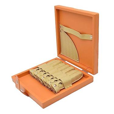 Imagem de Tesouras de barbeiro armazenamento caixa de tesoura de portátil couro PU para várias tesouras, pentes, grampos de minimalista projetado/857