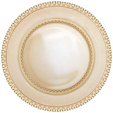 Imagem de Prato raso Diamante em cristal D27cm cor ambar luster - L'Hermitage