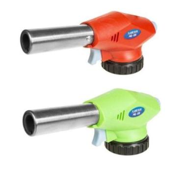 Imagem de Macarico recarregavel acendimento automatico gas encaixe 2 tipos de re