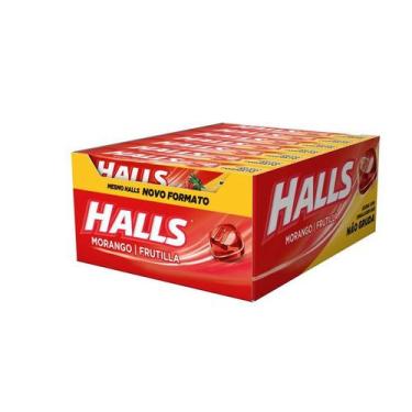 Imagem de Display De Bala Halls Morango com 42 pacotes- Adms