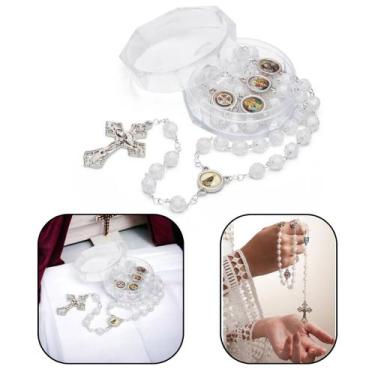 Imagem de Terço Cristal Transparente Santos Católicos Diversos - FORNECEDOR 1