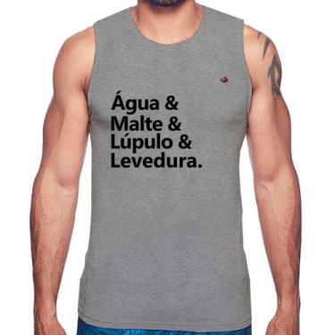 Imagem de Regata Receita Cerveja - Foca na Moda, Cinza, G