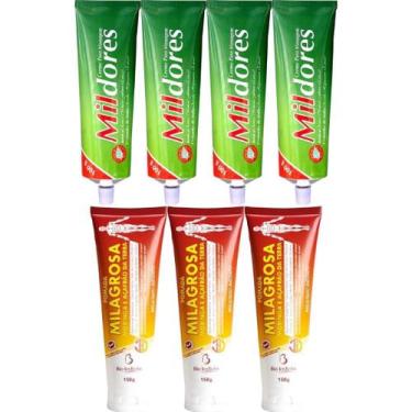 Imagem de Kit 4 Creme Para Massagem Mil Dores 100g + 3 Pomada Massageadora Milag