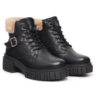 Imagem de Bota Coturno Feminino Sola Tratorada Couro Tendência Mod.0951 - Kauany