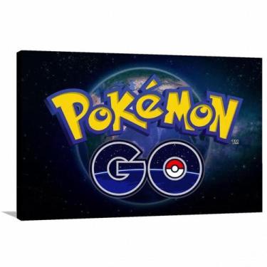 Imagem de Quadro decorativo Pokemon GO com Tela em Tecido - Wall Frame