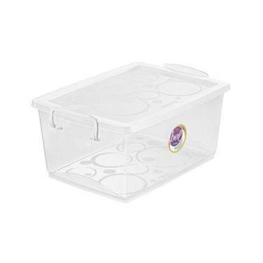 Imagem de Caixa Organizadora Com Trava 4 L Cristal Ordene