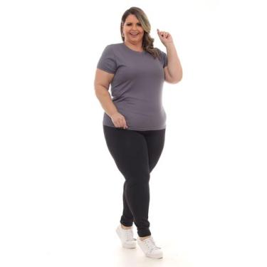 Imagem de Calça Feminina Legging Plus Size Cintura Alta Suplex Academia Fitness 