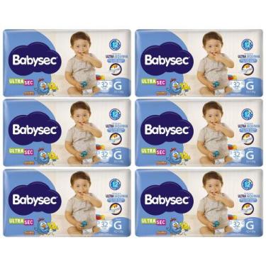 Imagem de KIT 6 FRALDA BABYSEC GALINHA PINTADINHA MEGA G/ 32un