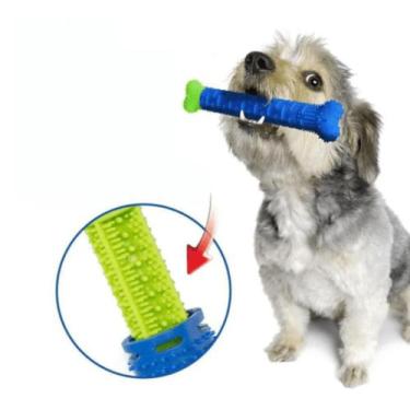 Imagem de Brinquedo escova para limpeza de dentes de cachorro - Mundo pet 