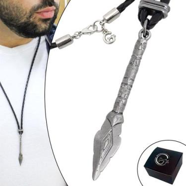 Imagem de Colar de Couro Trançado Masculino Fecho Mosquete Tacape - GRANADO ACES