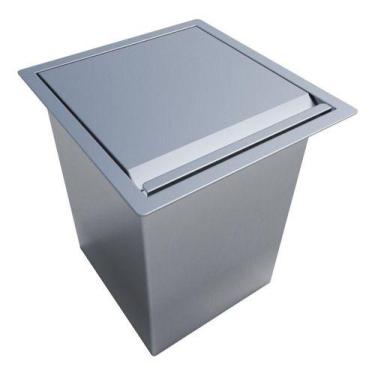 Imagem de Kit Lixeira De Embutir 5 L Inox E Alumínio Escovado - CASINOX, Aço ino