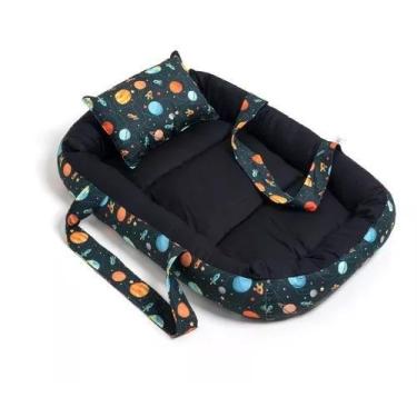 Imagem de Berço Portátil Ninho Redutor Bebê MENINO - FOGUETE - CLICK TUDO