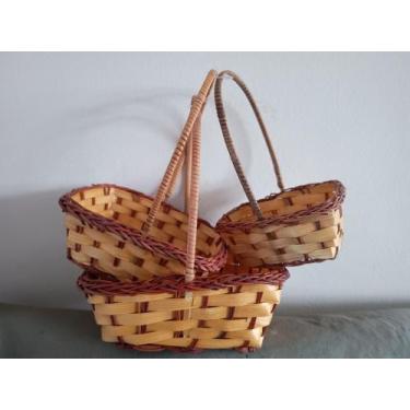 Imagem de Conjunto com três cestinhas tamanho variado - Artesanal