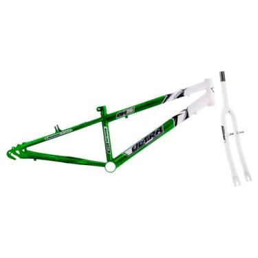Imagem de Quadro Aro 26 Ultra Bikes em Aço Carbono Bicolor com Garfo Rebaixado, 