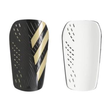 Imagem de Caneleira Adidas Futebol Club, Preto, Bege, M
