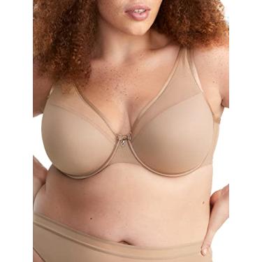 Imagem de Curvy Couture Sutiã feminino sexy de malha transparente plus size, Latido, 44DD