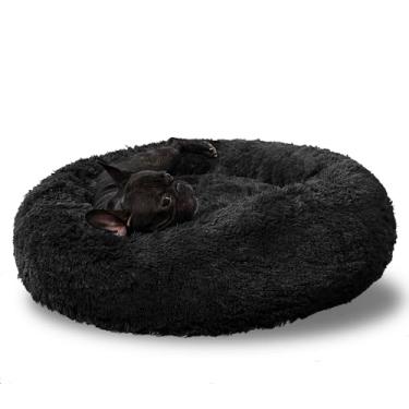 Imagem de Cama redonda lavável para cães grandes, cama para cachorro grande, cama confortável e calmante para cães