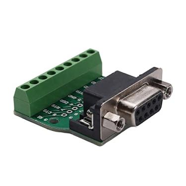 Imagem de Fielect DB9 conector de breakout para terminal de fiação RS232 D-SUB macho adaptador de série placa de breakout módulo de solda com capa, Female nut