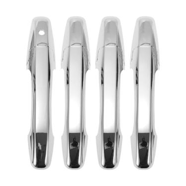 Imagem de Hihaha Acabamento da tampa da maçaneta da porta do carro para Honda Civic 2006-2011 | Tampa do puxador da porta lateral | Durável| 1 conjunto prateado