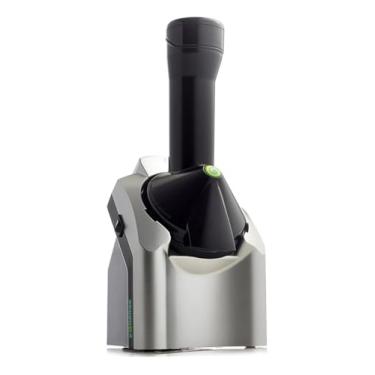 Imagem de Máquina de Sorvete Caseiro Vegano, Processador de Sobremesas Fit, Base Prata e Preto, 220V