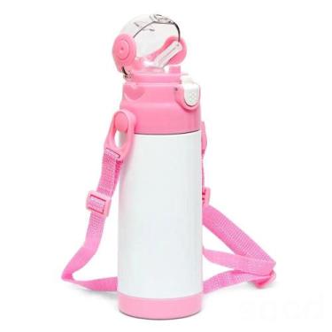 Imagem de Garrafa Térmica  em Aço Inox com Parede Dupla Infantil 350ML TAMPA ROS