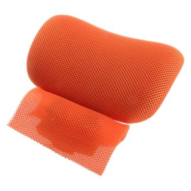 Imagem de ＫＬＫＣＭＳ Encosto de cabeça ajustável para cadeira de escritório, cadeira elevatória, travesseiro de cabeça, móveis ergonômicos, suporte de pescoço, acessório, Laranja