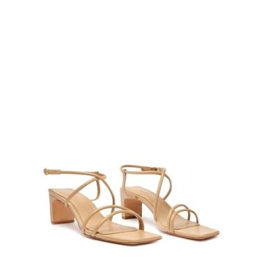 Imagem de SCHUTZ Sandália feminina Aimee Mid Block, Nude claro, 7.5