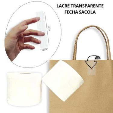 Imagem de 500 Lacres Adesivos de Segurança  Transparente S/ Impressão   Tam. 10 