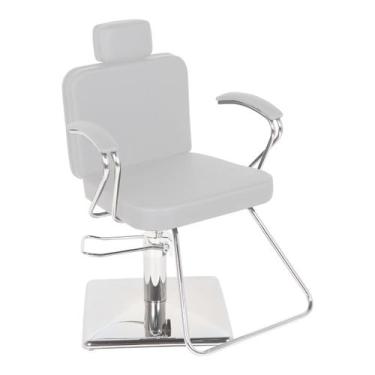 Imagem de Cadeira De Cabeleireiro Primma Encosto Fixo Pé Quadrado - CC&S, Branco
