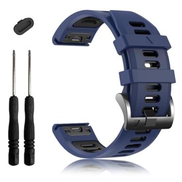 Imagem de EZMVZKU Pulseira esportiva de ajuste rápido de 22 mm para Garmin Fenix 8/8Pro de 47 mm/Fenix 7/7 Pro/6/6 Pro/5 Plus, pulseira de silicone para Forerunner 970 965 955/Approach S70/quatix 8/tactix 8 de