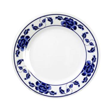 Imagem de A-to-Z Supply Placa de 1009 TB, 23 cm de diâmetro, redonda, resistente à quebra, pode ser lavada na lava-louças, sem BPA, melamina, lótus, NSF, pacote com 12